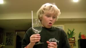 Boy Breaks A Glass With His Voice