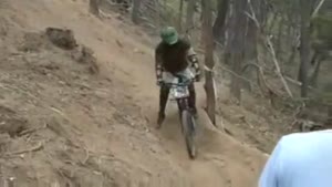 Scary Descent With A Mountain Bike