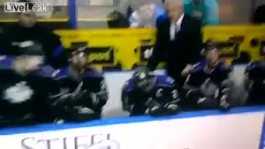 Hockey Player Forgets How To Use A Water Bottle