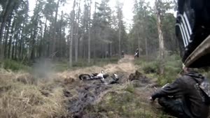 Dirt Bike Rider Get's A Serious Mud Bath