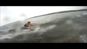 Water Skier Escapes Lightning