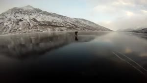 Playing Ice Hockey On A Frozen Lake