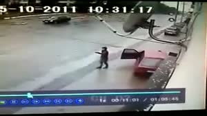 Lucky Pedestrian