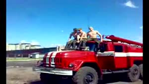 Fire Truck Spray Prank