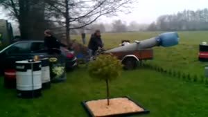 Homemade Cannon Massive Explosion