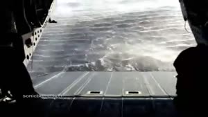 Helicopter Lands In The Water