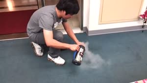 Guy Fills Bottle With LN2