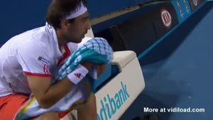 Angry Tennis Player Demolishes His Racquets