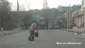 Mother And Son Blown Away By The Wind
