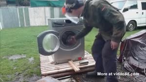 Self Destruction Of A Washing Machine