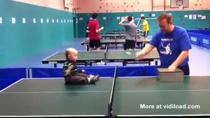 Baby Is A Table Tennis Talent