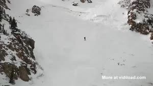 Snowboarding Girl Get's Caught In An Avalanche