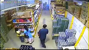Sneaky Female Acohol Thief