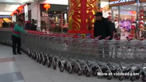 Extremely Long Shopping Cart Snake In China