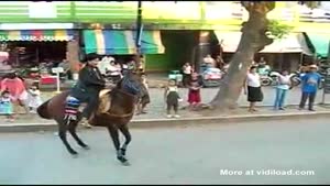Horse Refuses To Co-operate In A Parade
