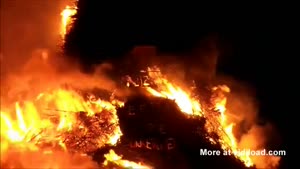 Biggest Easter Fire Ever Collapses