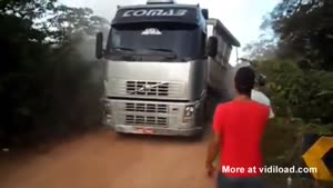 Truck Tries To Cross Bridge