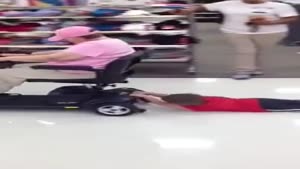 Granny Drags Kid Trough Walmart