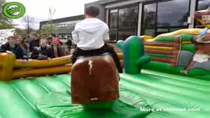 Kid Misses Safety Air Cushion