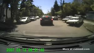 Car Crashes By Driving Over A Utility Hole