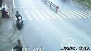 Toddler Starts Motorcycle And Creates Accident