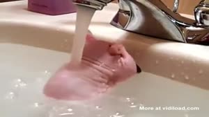 Bald Rat Takes A Shower