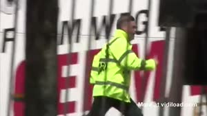 Dutch Soccer Fan Gives Orange Touch To German Players Bus