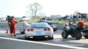 Douchebag Crashes Corvette