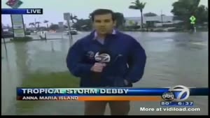 News Reporter Gets Soaked