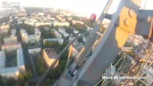 Russian Guy Climbs Building Frame When Suddenly...