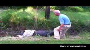 Grandpa Tries To Catch An Alligator
