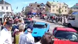 Ferrari Loses Control At Car Show