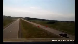 Driving Over Buckled Pavement Sends Car Flying