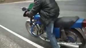 Russian Wheelie Ends In Embarrassment
