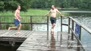 Hesitating Guy Ruins His Dock Jump