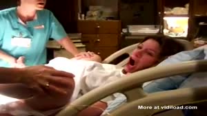 Girl Giving Birth Has Pain In Her Ass