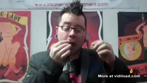 Guy Sucks Three Condoms Through His Nose