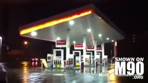 Gas Station Loses Rooftop