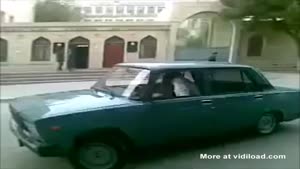 Slipping Lada Almost Hits Unsuspecting Pedestrian