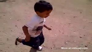 Little Boy Gets Chased By Hungry Chickens