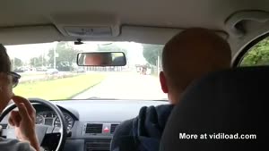 Guy in car slaps 6 butts in 1 second