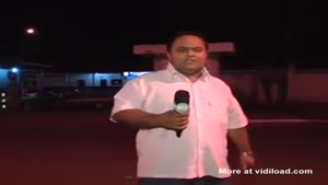 Reporter Gets Surprised By Accident