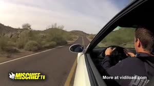 Kid Crashes BMW Into Rocks