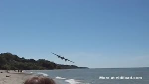 Awesome Low Fly-By With A Bomber