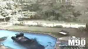 Car Crashes In Swimming Pool