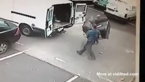 Two Guys Trying To Steal A New Interior