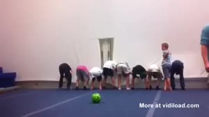 Cocky Boy Misjudges Girl At Gymnastics
