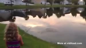 Little Girl Gets Big Surprise While Fishing