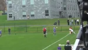 Double Throw-In Headshot At Girls Soccer Game