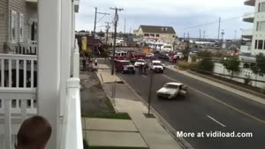 Firefighter Stops Out Of Control Car